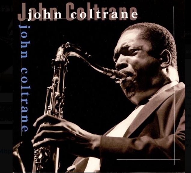 John Coltrane playing sax