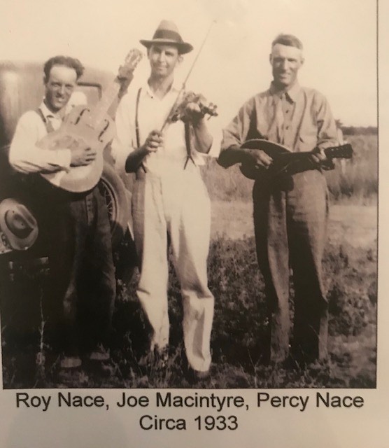Photo of Roy Nace, Joe Macintyre, Percy Nace, 1933. 