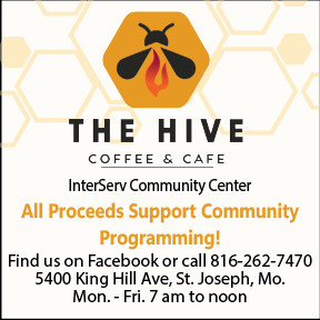 The Hive Coffee and Cafe in St. Joseph, Missouri ad. 