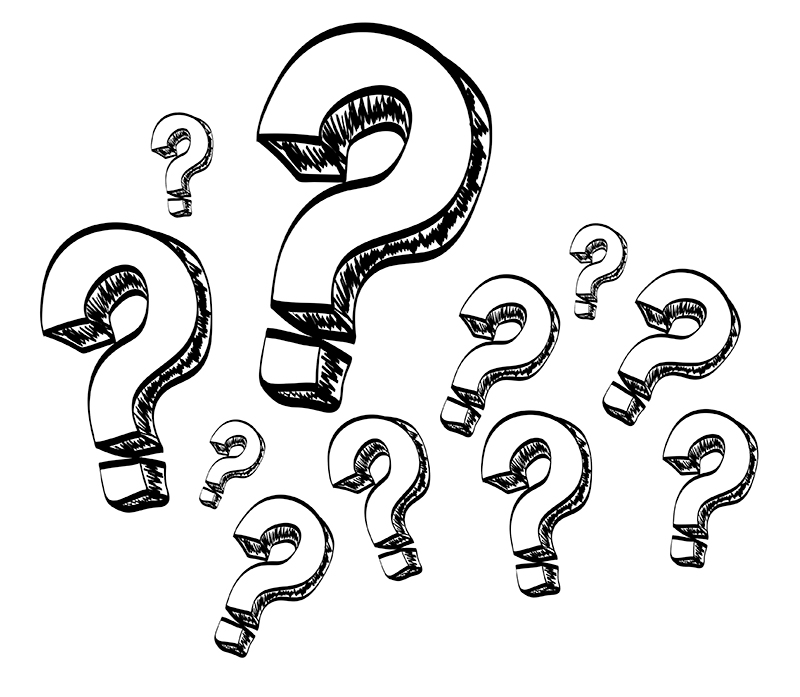 Illustrated Question Marks.