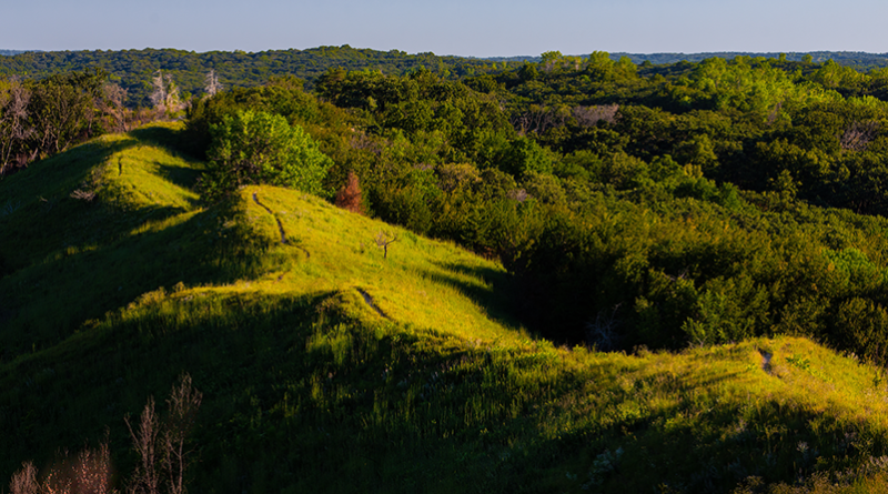 Loess Hills in Missouri and Iowa.