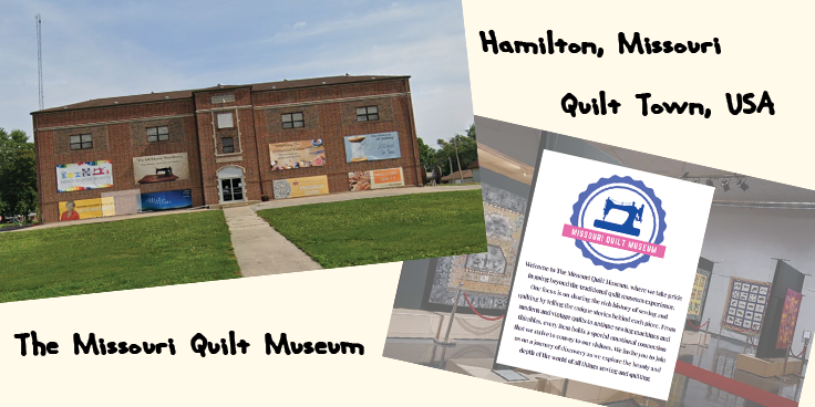 Graphic depicting the Missouri Quilt Museum and its website.