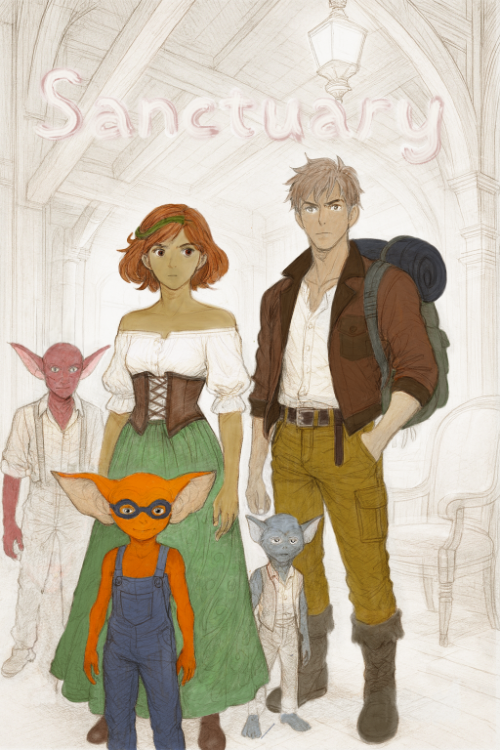 Cover for Sanctuary the novel.