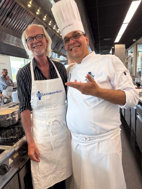 Anthony with his Maître Chef, Francis Pinat.
