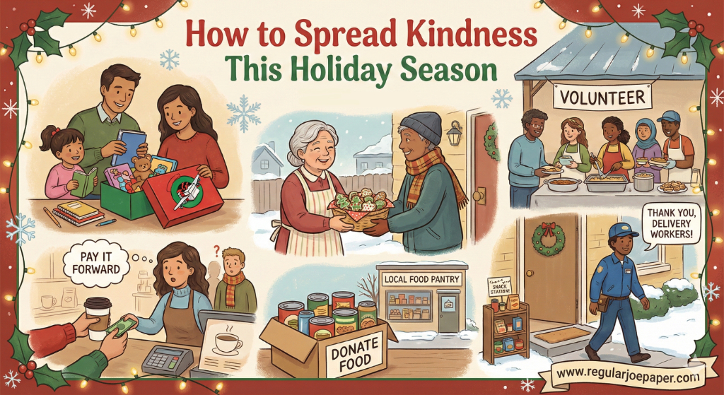 People spreading kindness this holiday season.