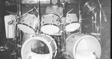 Don Gabriel sitting behind his drums.