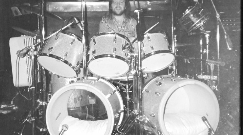 Don Gabriel sitting behind his drums.